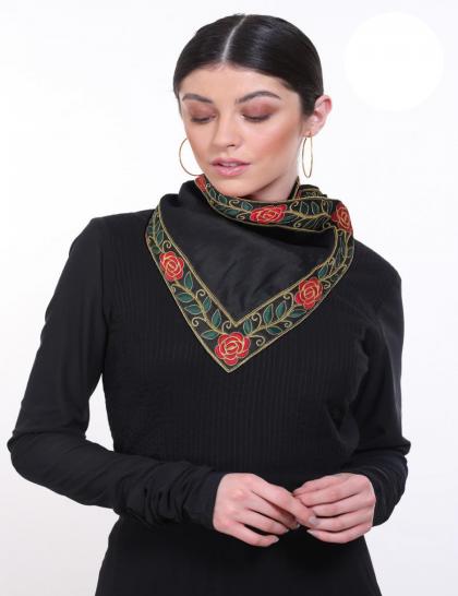 black-rose-hand-embroidery-winter-scarf